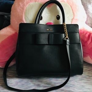 Nine West satchel with gold hardware  (pre-owned)